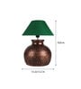 Green Shade Table Lamp With Metal Base