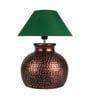 Green Shade Table Lamp With Metal Base