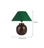 Green Shade Table Lamp With Metal Base