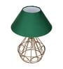 Green Shade Table Lamp With Metal Base