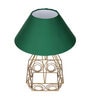 Green Shade Table Lamp With Metal Base