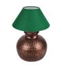 Green Shade Table Lamp With Metal Base