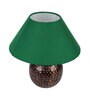 Green Shade Table Lamp With Metal Base
