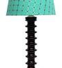 Fashionable Green Fabric Shade Night Lamp With Wood Base