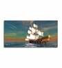 Green Ship On The Ocean Canvas Wall Painting