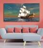 Green Ship On The Ocean Canvas Wall Painting