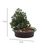 Green Shoe Horn Shaped Tree With Oar Shaoed Green Leaves Artificial Bonsai Plant with Pot