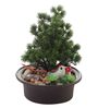 Green Shoe Horn Shaped Tree With Oar Shaoed Green Leaves Artificial Bonsai Plant with Pot