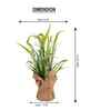 Green Silk Plastic And Jute Artificial Foxtail Grass Arrangement Flower Bunch With Jute Wrap