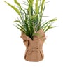 Green Silk Plastic And Jute Artificial Foxtail Grass Arrangement Flower Bunch With Jute Wrap