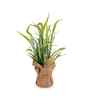 Green Silk Plastic And Jute Artificial Foxtail Grass Arrangement Flower Bunch With Jute Wrap