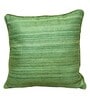 Green Solid Silk 16 x 16 Inches Cushion Covers (Set of 2)