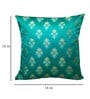 Green Traditional Silk 16 x 16 Inches Cushion Cover (Set of 2)