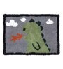 Green Dino Cotton 24x16 Inches AntiSkid Door Mat (1Pc)