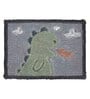 Green Dino Cotton 24x16 Inches AntiSkid Door Mat (1Pc)