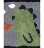 Green Dino Cotton 24x16 Inches AntiSkid Door Mat (1Pc)