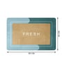 Green Slogan Polyester 23x16 Inches AntiSkid Bath Mat