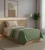 Green Soft Fluffy Micro Solid Plain Heavy Winter Single 150GSM Reversible Comforter
