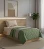Green Soft Fluffy Micro Solid Plain Heavy Winter Single 400GSM Reversible Comforter