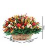 Green Sola Natural Dried Flowers In Kashmiri Basket