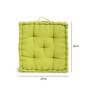 Green Solid Cotton 24x24 Inches Floor Cushion