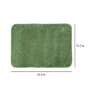 Green Solid 100% Polyester 24x16 Inches AntiSkid Bath Mat