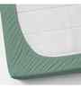 Green Solid 144 TC Cotton King Fitted Bedsheet Bedsheet 2 Pillow Shades Collection