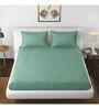 Green Solid 144 TC Cotton King Sized Bedsheet Bedsheet 2 Pillow Shades Collection