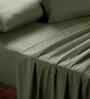 Green Solid 200 TC Cotton King Size Bed Sheet with 2 Pillow Covers 24 Collection