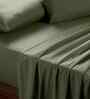 Green Solid 200 TC Cotton Single Bed Sheet with 1 Pillow Cover 24 Collection