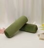 Green Solid 200 TC Velevt 2 Bolster Covers