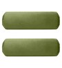 Green Solid 200 TC Velevt 2 Bolster Covers