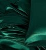 Green Solid 400 TC Satin Single Fitted Bedsheet with 2 Satin Pillow covers