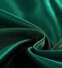 Green Solid 400 TC Satin Single Fitted Bedsheet with 2 Satin Pillow covers