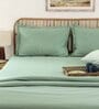 Green Solid 600 TC Cotton 1 King Bedsheet with 2 Pillow Cover