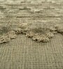 Green Solid Bamboo Silk 6 ft X 9 ft Hand Woven Carpet