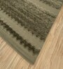 Green Solid Bamboo Silk 6 ft X 9 ft Hand Woven Carpet