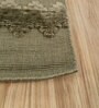 Green Solid Bamboo Silk 6 ft X 9 ft Hand Woven Carpet