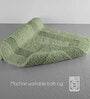 Green Solid Cotton 24x16 Inches Super Soft Bath Mat