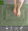 Green Solid Cotton 24x16 Inches Super Soft Bath Mat
