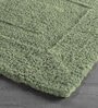 Green Solid Cotton 24x16 Inches Super Soft Bath Mat