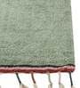 Green Solid Cotton 8 Ft X 5 Ft Hand Tufted Dhurrie