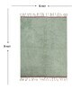 Green Solid Cotton 9 Ft X 6 Ft Hand Tufted Dhurrie