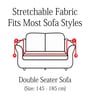 Green Solid Jacquard 2 Seater Stretchable Sofa Cover