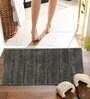Green Striped MicroFibre 14x10 Inches Antiskid Bath Mats