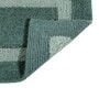 Green Geometric MicroFibre 14x10 Inches Antiskid Bath Mats
