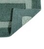 Green Geometric MicroFibre 15x10 Inches Antiskid Bath Mats