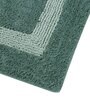 Green Geometric MicroFibre 15x10 Inches Antiskid Bath Mats