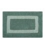 Green Geometric MicroFibre 15x10 Inches Antiskid Bath Mats
