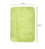 Green Solid Microfibre 20x14 Inches AntiSkid Bath Mat (Set of 2)